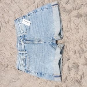 New With Tags Kids Girls Juniors Light Blue Acid Washed Denim Old Navy Shorts